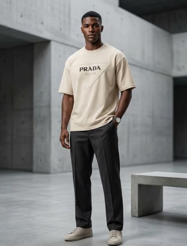 Embossed Triangle Luxury Tee