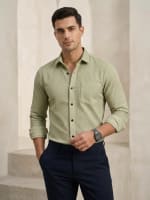 Waffle Grid Textured Shirt