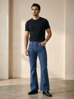 Classic Textured Cross-Weave Denim