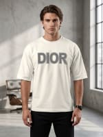 Bold Outline Print Boxy Tee