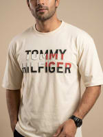 Drop-Shoulder Embossed Graphic Tee