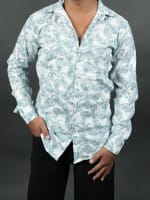 Island Vibe Printed Button-Down