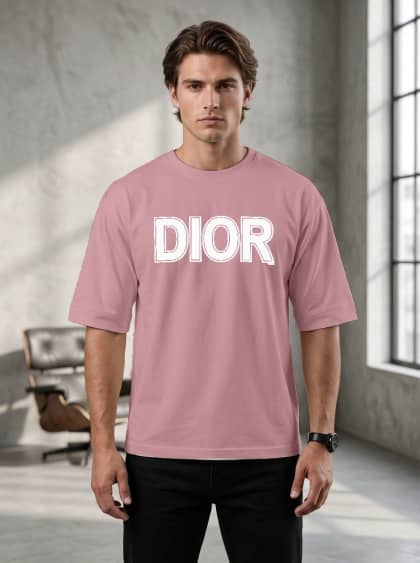 Bold Outline Print Boxy Tee