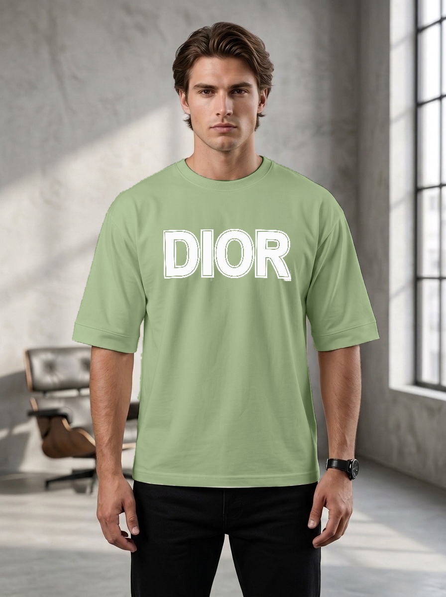 Bold Outline Print Boxy Tee