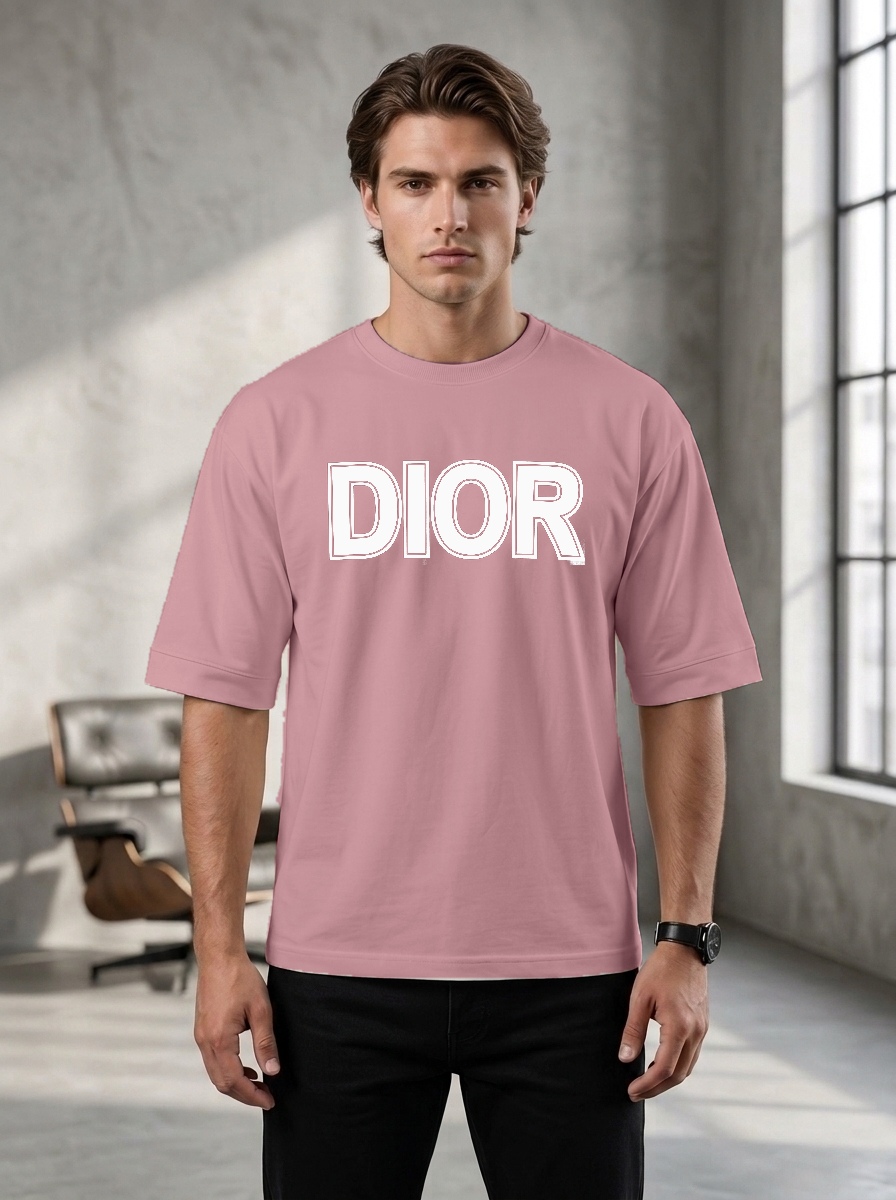 Bold Outline Print Boxy Tee