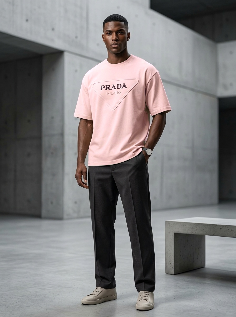 Embossed Triangle Luxury Tee