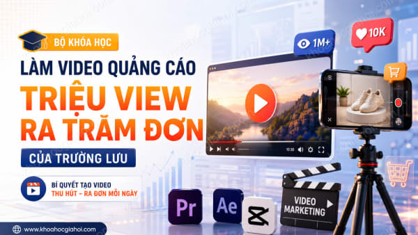 Bộ Khóa Học Làm Video Quảng Cáo Triệu View Ra Trăm Đơn Mỗi Ngày Của Trường Lưu