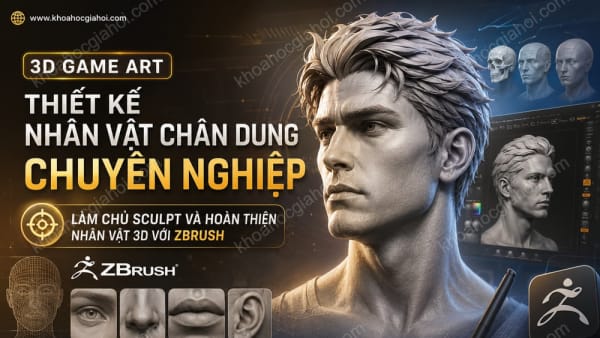 Khoá Học 3D Game Art: Thiết Kế Nhân Vật Chân Dung Chuyên Nghiệp Cùng Digiart Academy