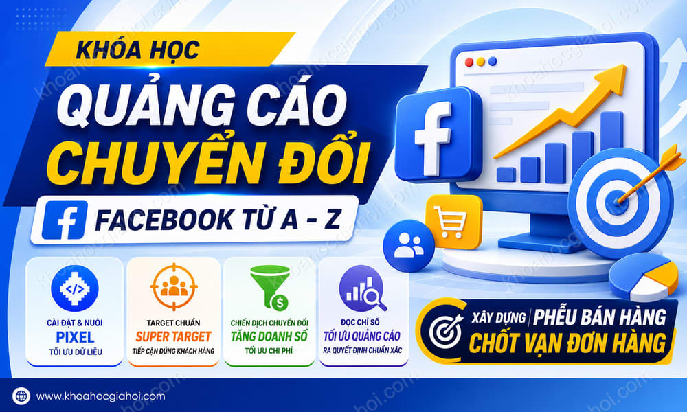 Khóa Học Quảng Cáo Chuyển Đổi Facebook Từ A - Z