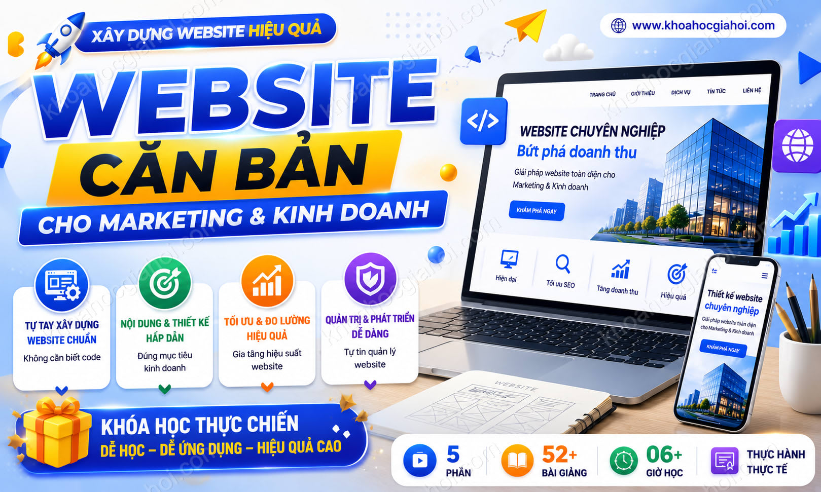 Khóa Học Website Căn Bản Dành Cho Người Làm Marketing Và Kinh Doanh