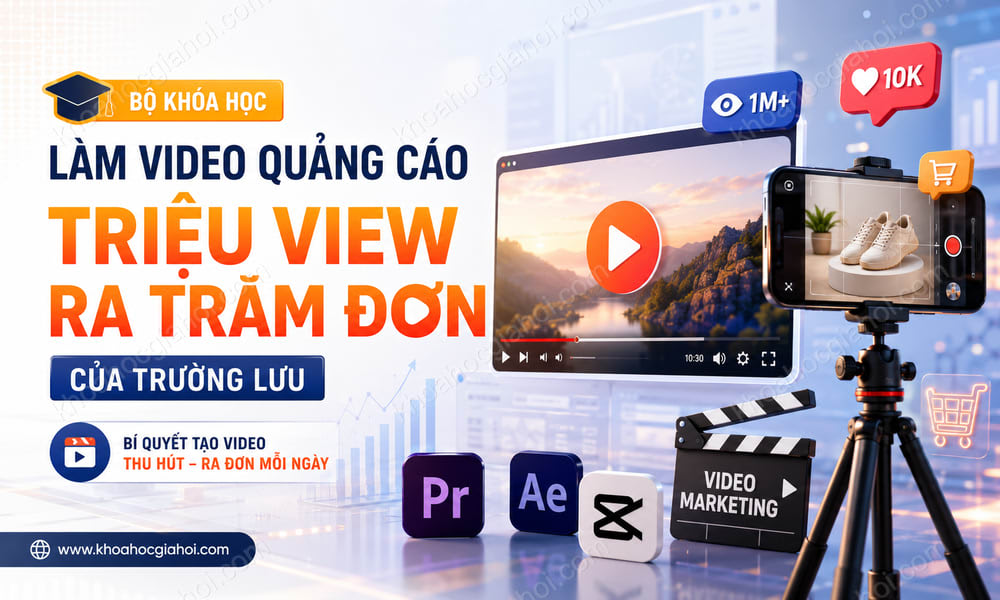 Bộ Khóa Học Làm Video Quảng Cáo Triệu View Ra Trăm Đơn Mỗi Ngày Của Trường Lưu