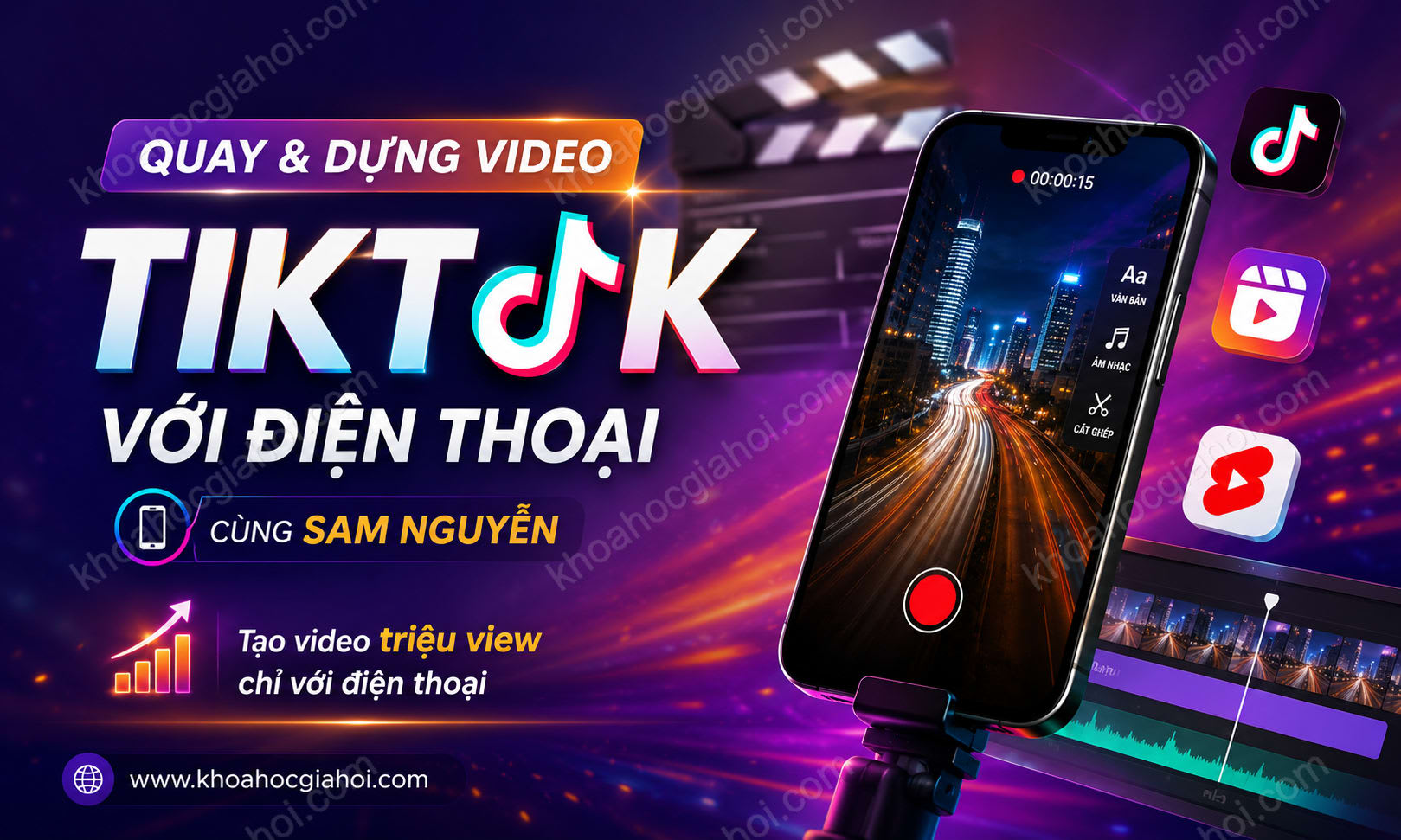 Khóa Học Quay Và Dựng Video Tiktok Với Chiếc Điện Thoại Cùng Sam Nguyễn Khóa Học Quay Và Dựng Video Tiktok Với Chiếc Điện Thoại Cùng Sam Nguyễn