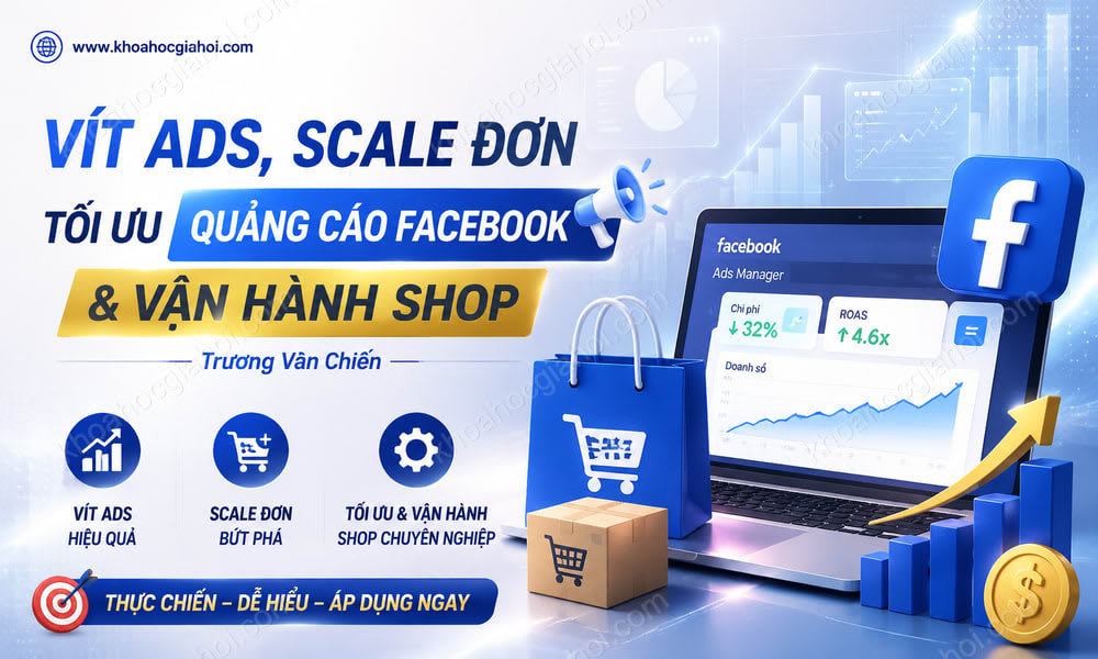Khóa Học Vít Ads, Scale Đơn, Tối Ưu Quảng Cáo Facebook Và Vận Hành Shop Trương Văn Chiến