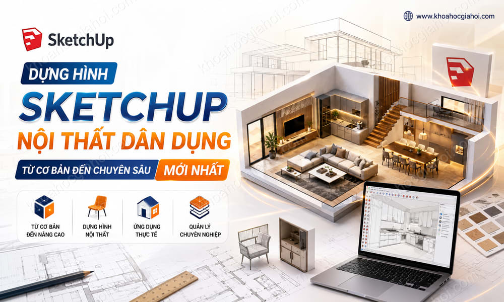 Khóa Học Dựng Hình Sketchup Nội Thất Dân Dụng Từ Cơ Bản Đến Chuyên Sâu Mới Nhất