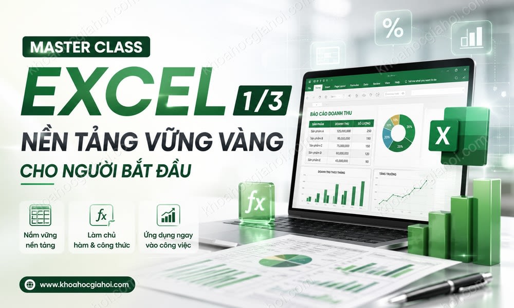 Khóa Học Master Class Excel 1/3: Nền Tảng Vững Vàng Cho Người Bắt Đầu