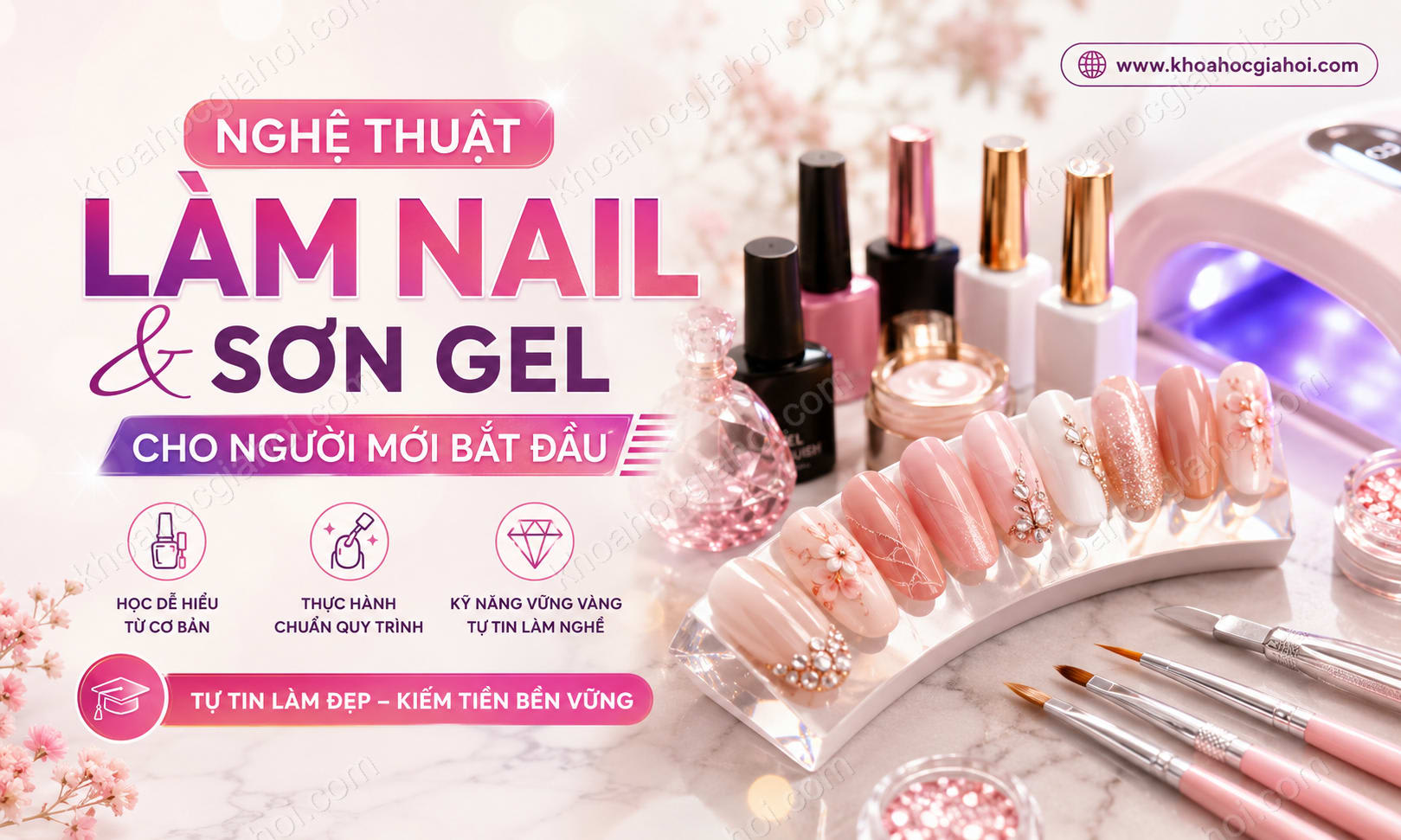 Khóa Học Nghệ Thuật Làm Nail Và Sơn Gel Cho Người Mới Bắt Đầu