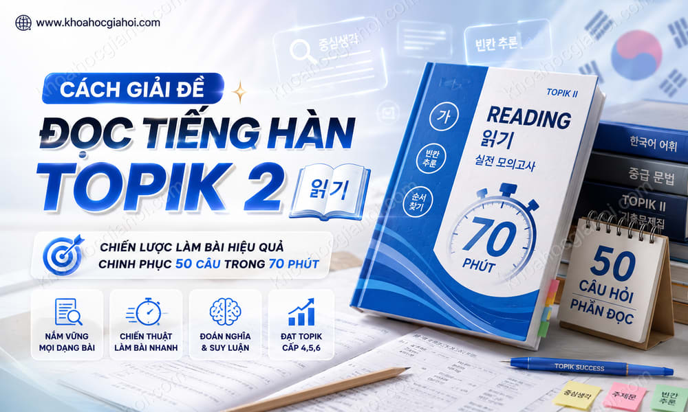Khóa Học Cách Giải Đề Đọc Tiếng Hàn Topik 2