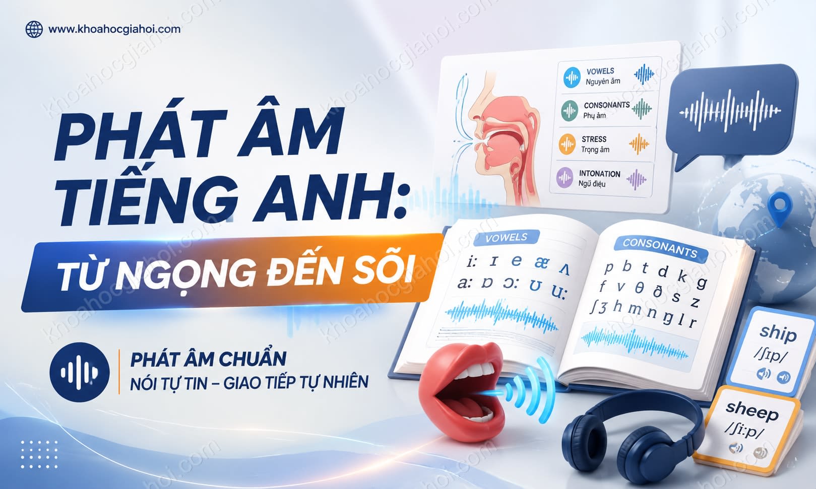 Khóa Học Phát Âm Tiếng Anh: Từ Ngọng Đến Sõi Khóa Học Phát Âm Tiếng Anh: Từ Ngọng Đến Sõi
