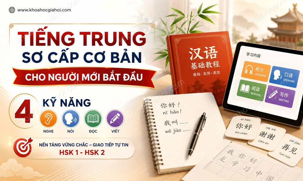 Khóa Học Tiếng Trung Sơ Cấp Cơ Bản Cho Người Mới Bắt Đầu 4 Kỹ Năng, Giao Tiếp