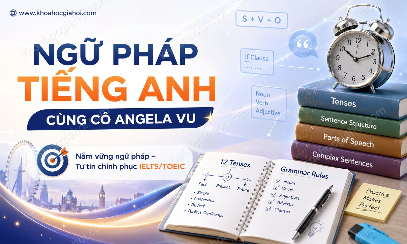 Khóa Khóa Học Ngữ Pháp Tiếng Anh Cùng Cô Angela Vu