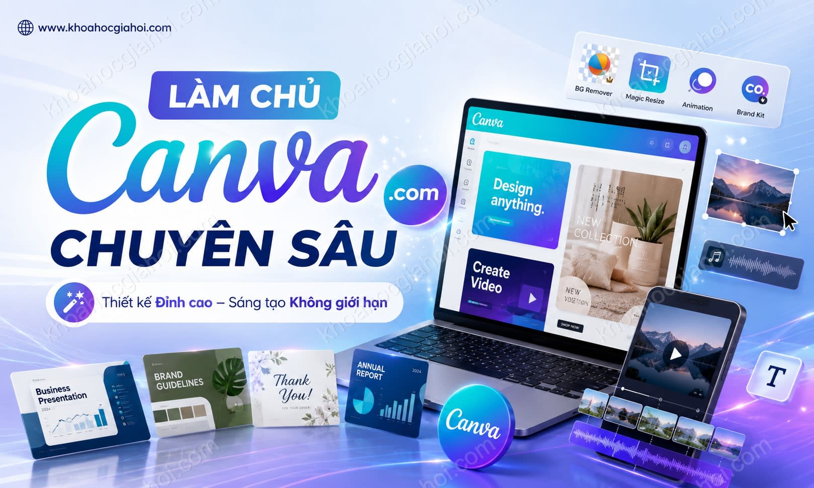 Khóa Học Làm Chủ Phần Mềm Xử Lý Ảnh, Video Canva.com Chuyên Sâu
