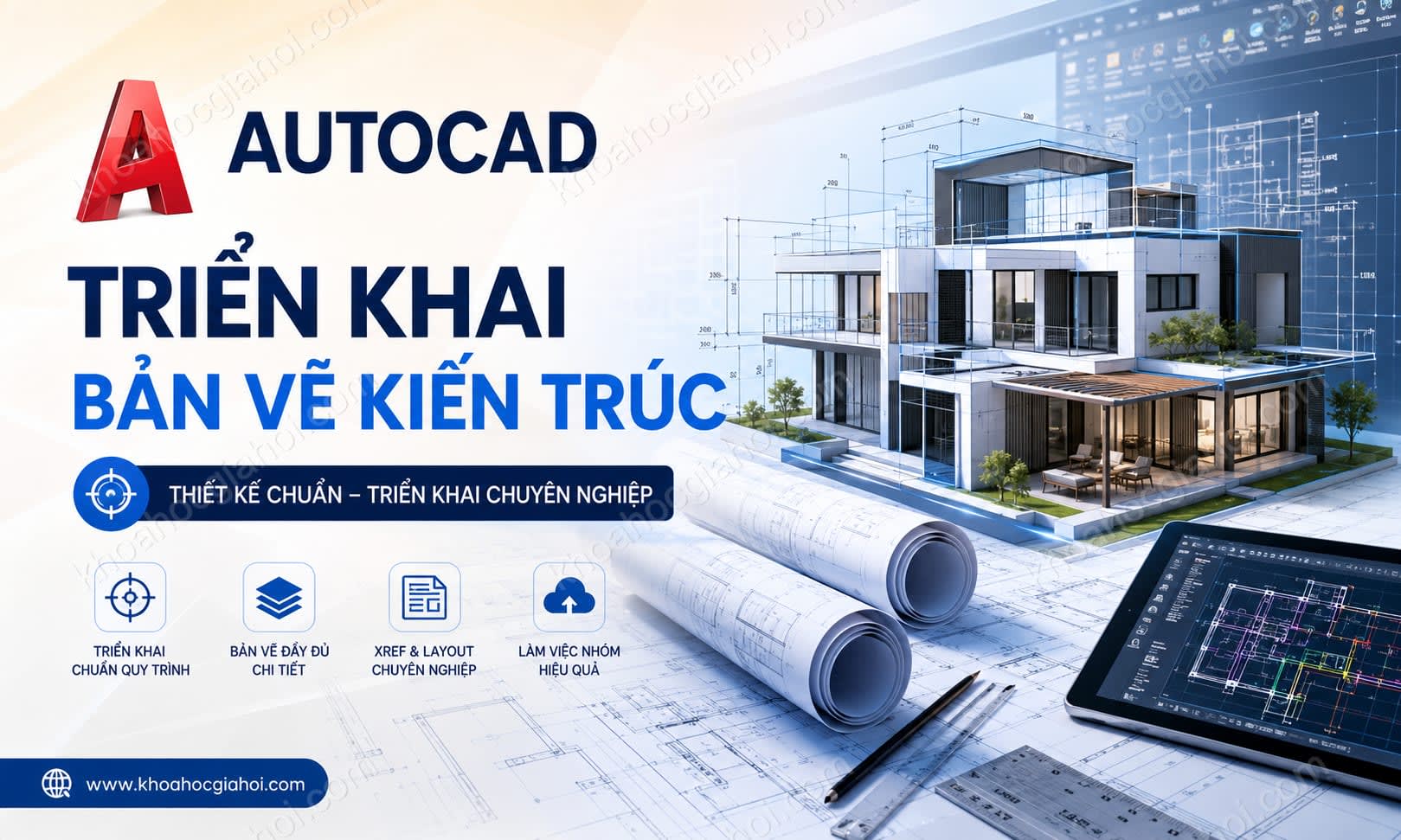 Khóa Học Autocad Triển Khai Bản Vẽ Kiến Trúc