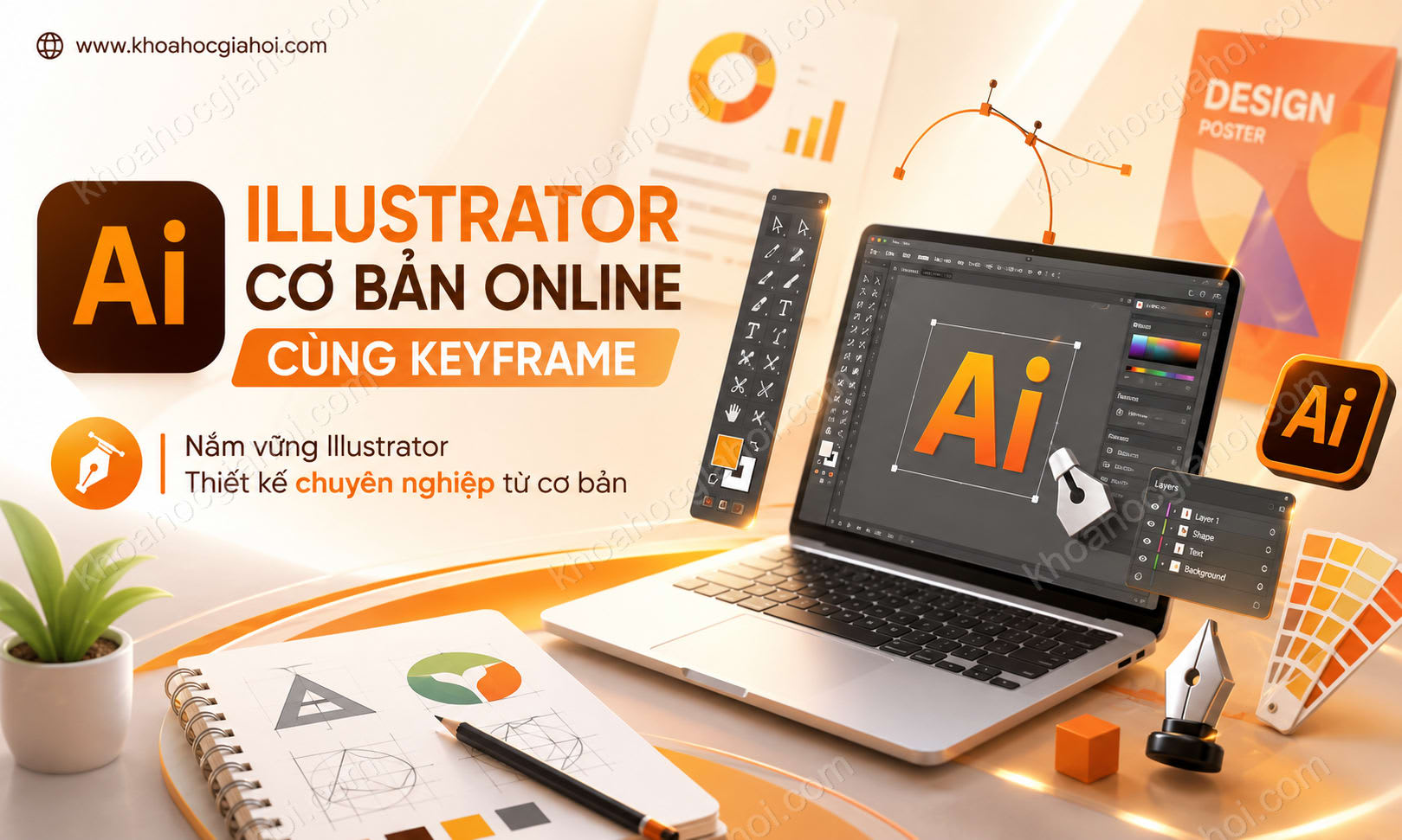Khoá Học Illustrator Cơ Bản Online Cùng Keyframe