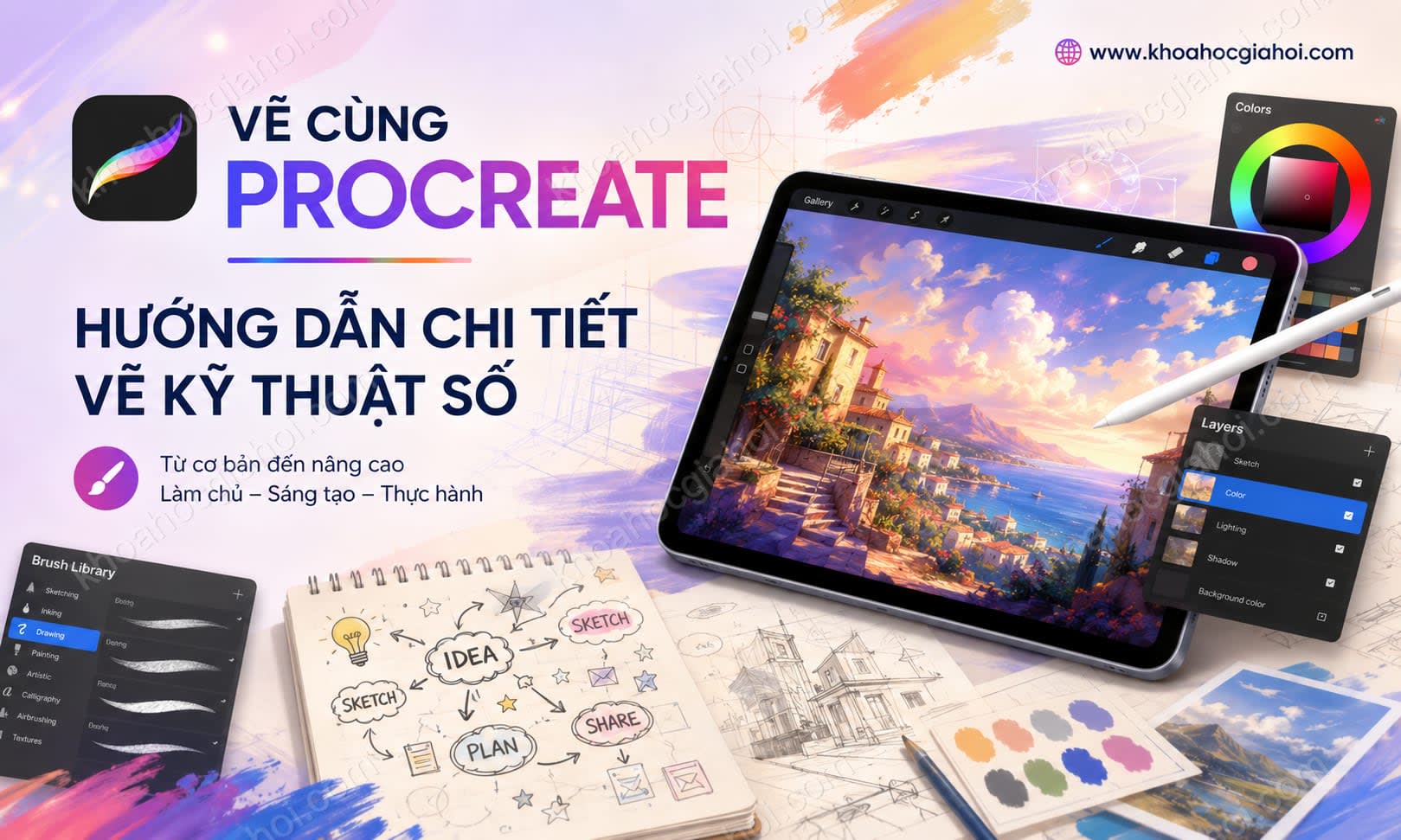 Khóa Học Vẽ Cùng Procreate: Hướng Dẫn Chi Tiết Vẽ Kỹ Thuật Số