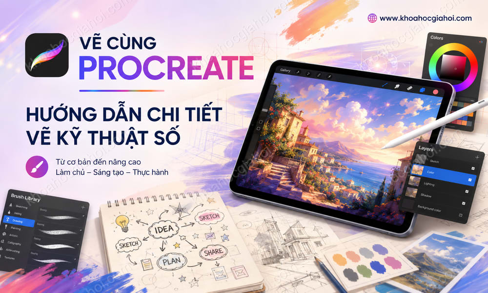 Khóa Học Vẽ Cùng Procreate: Hướng Dẫn Chi Tiết Vẽ Kỹ Thuật Số