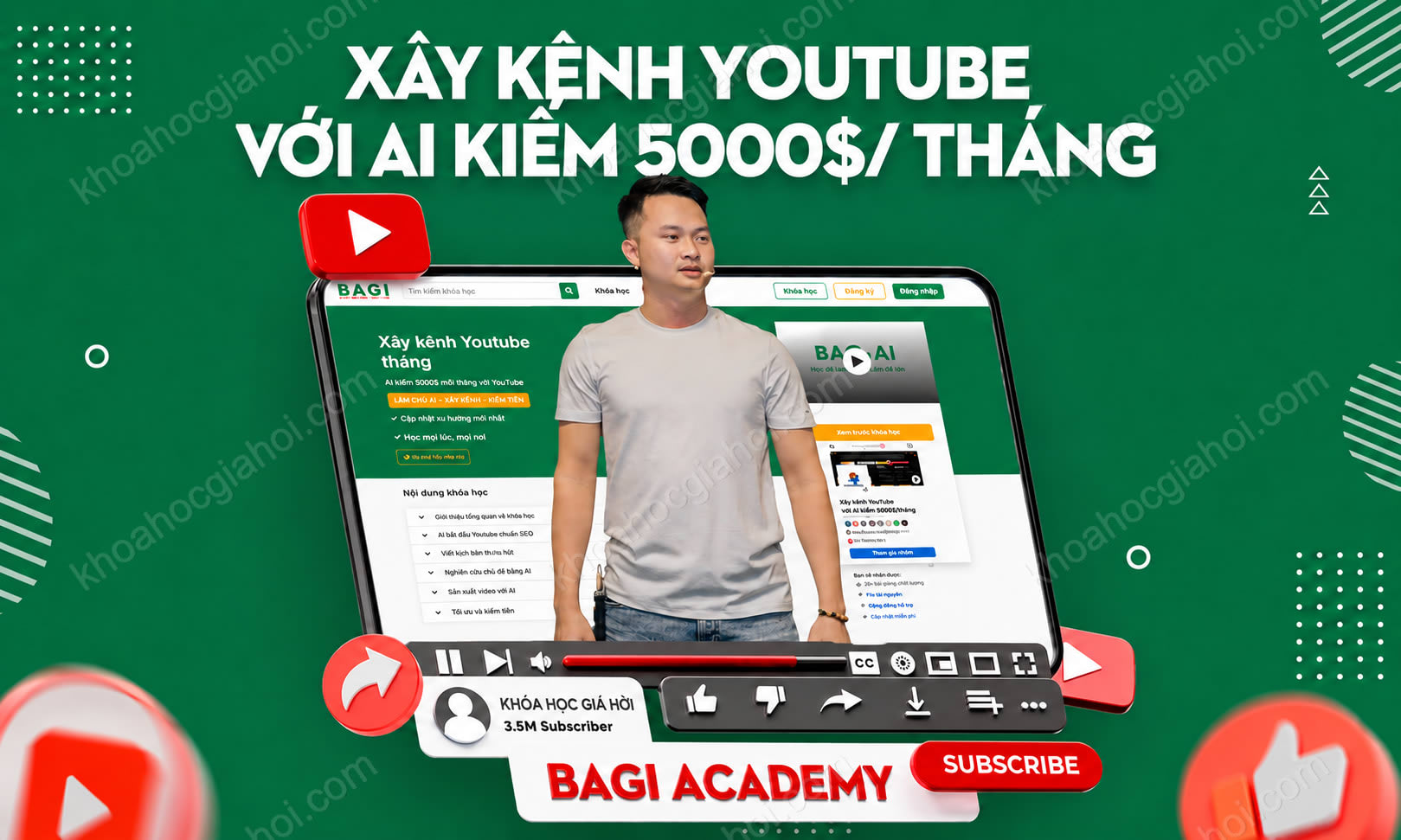 Khóa Học Xây Kênh Youtube Với AI Kiếm 5000$/ Tháng Cùng Bagi Academy Khóa Học Xây Kênh Youtube Với AI Kiếm 5000$/ Tháng Cùng Bagi Academy