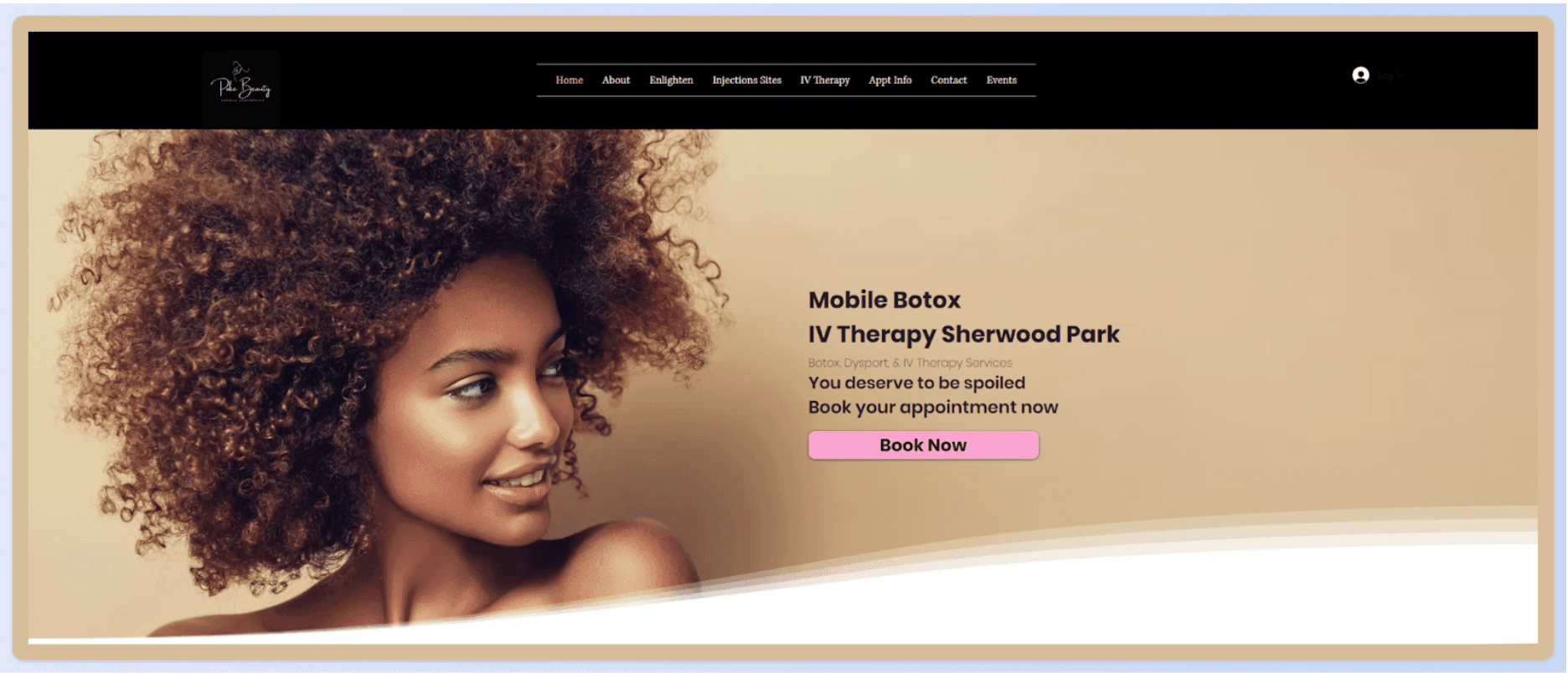A screenshot of the Poke Beauty website homepage