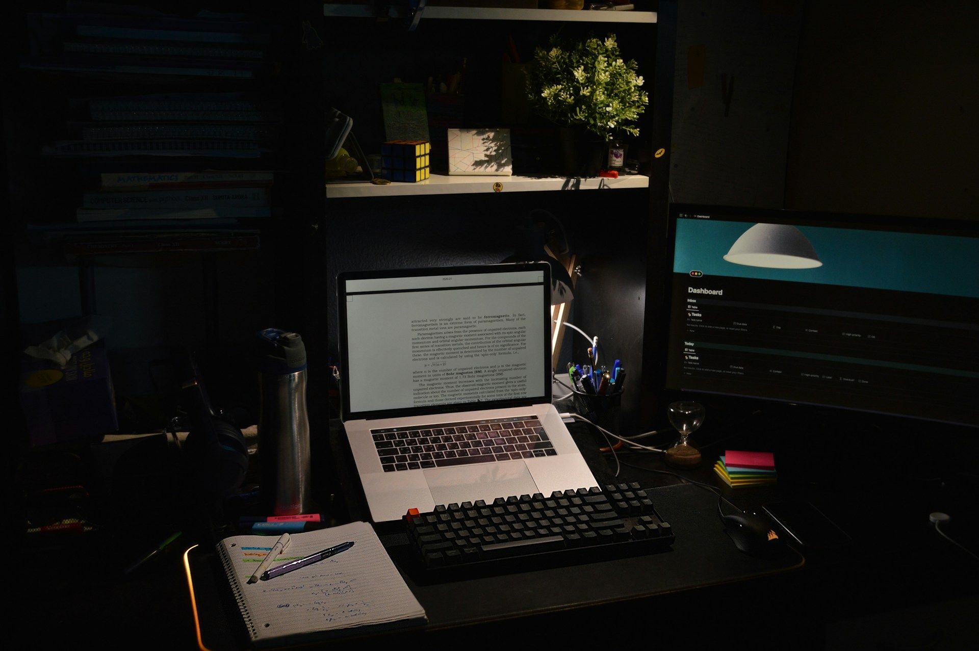 The office space of a web developer