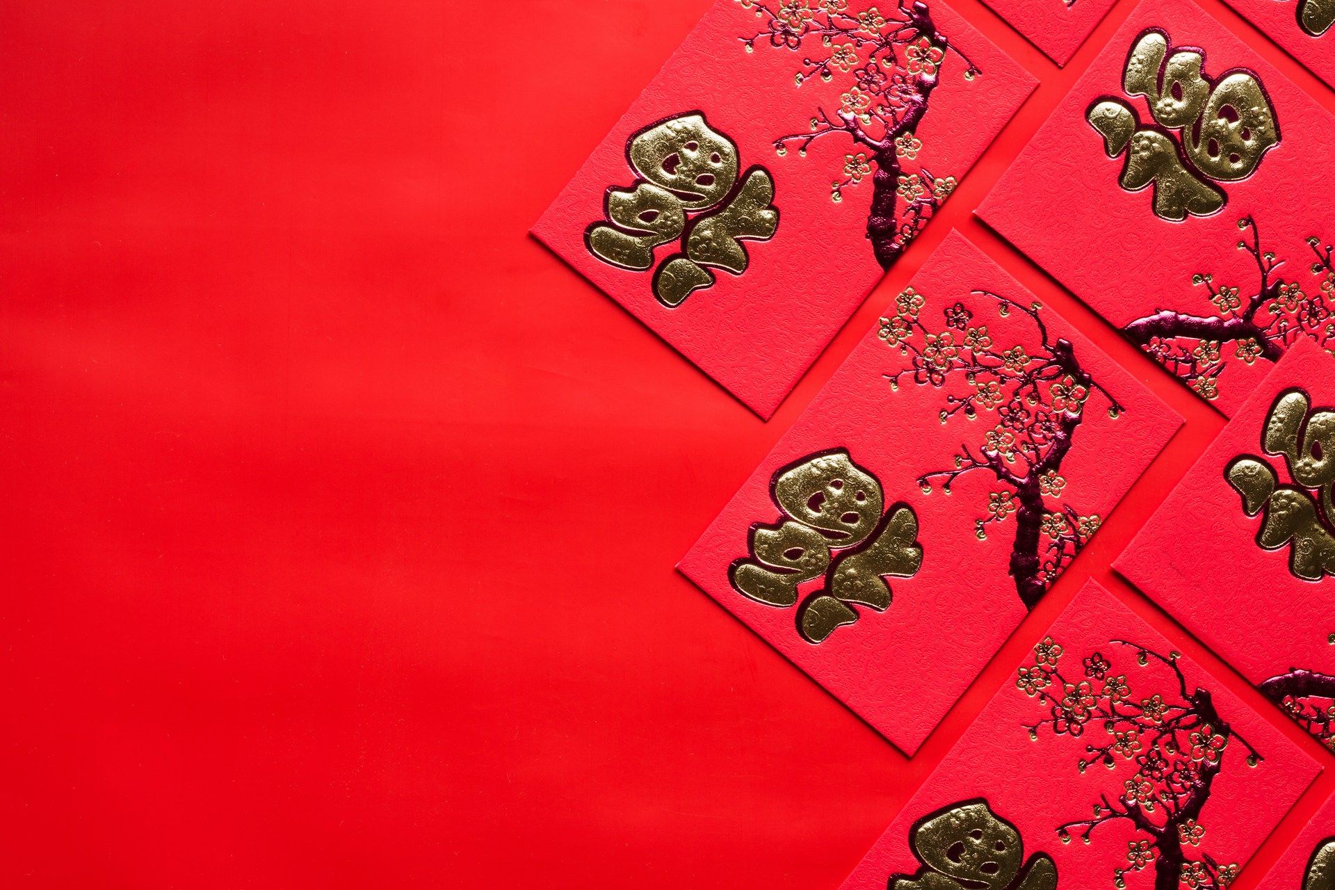 Chinese red letters used during the Lunar New Year