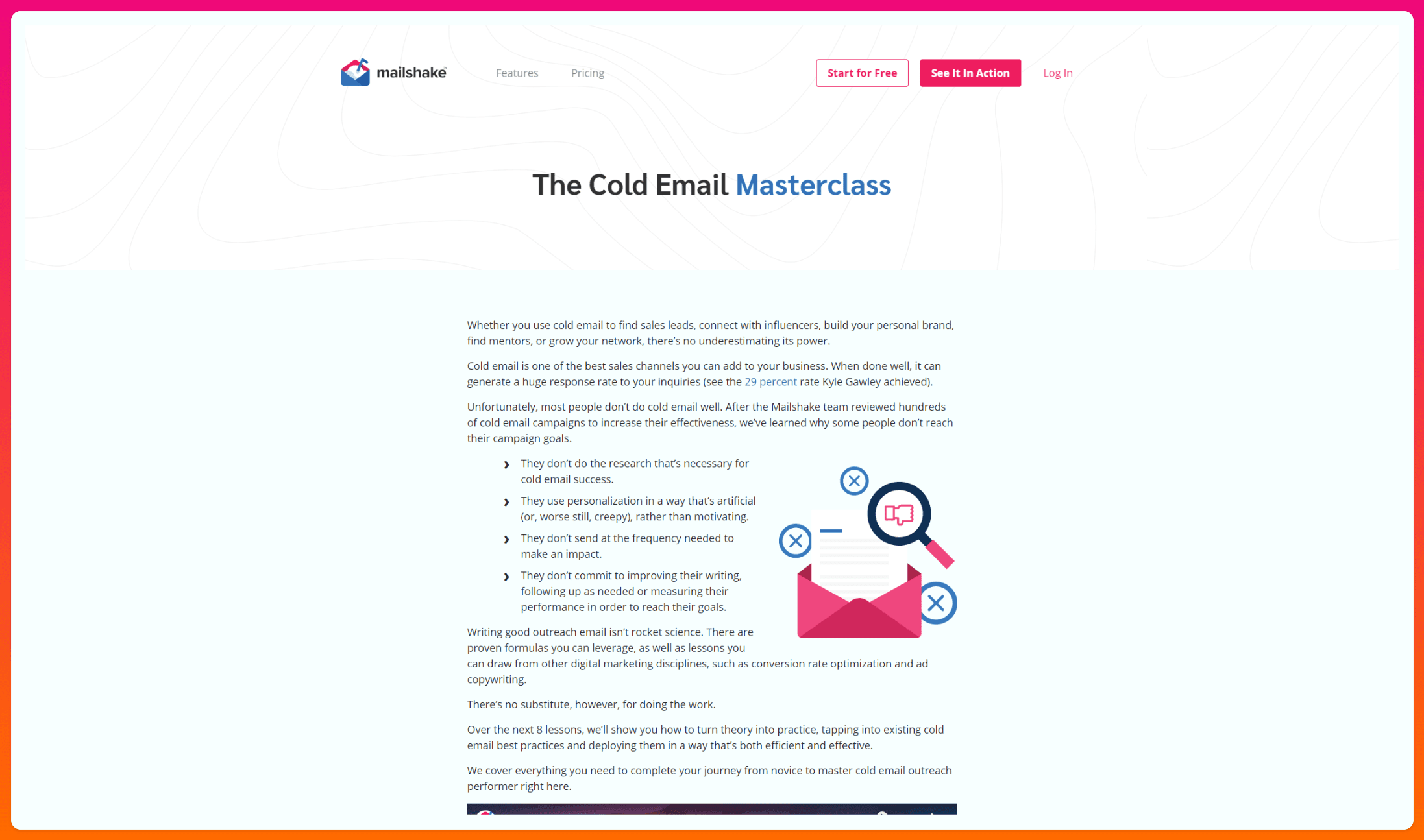  A screenshot of an online course homepage