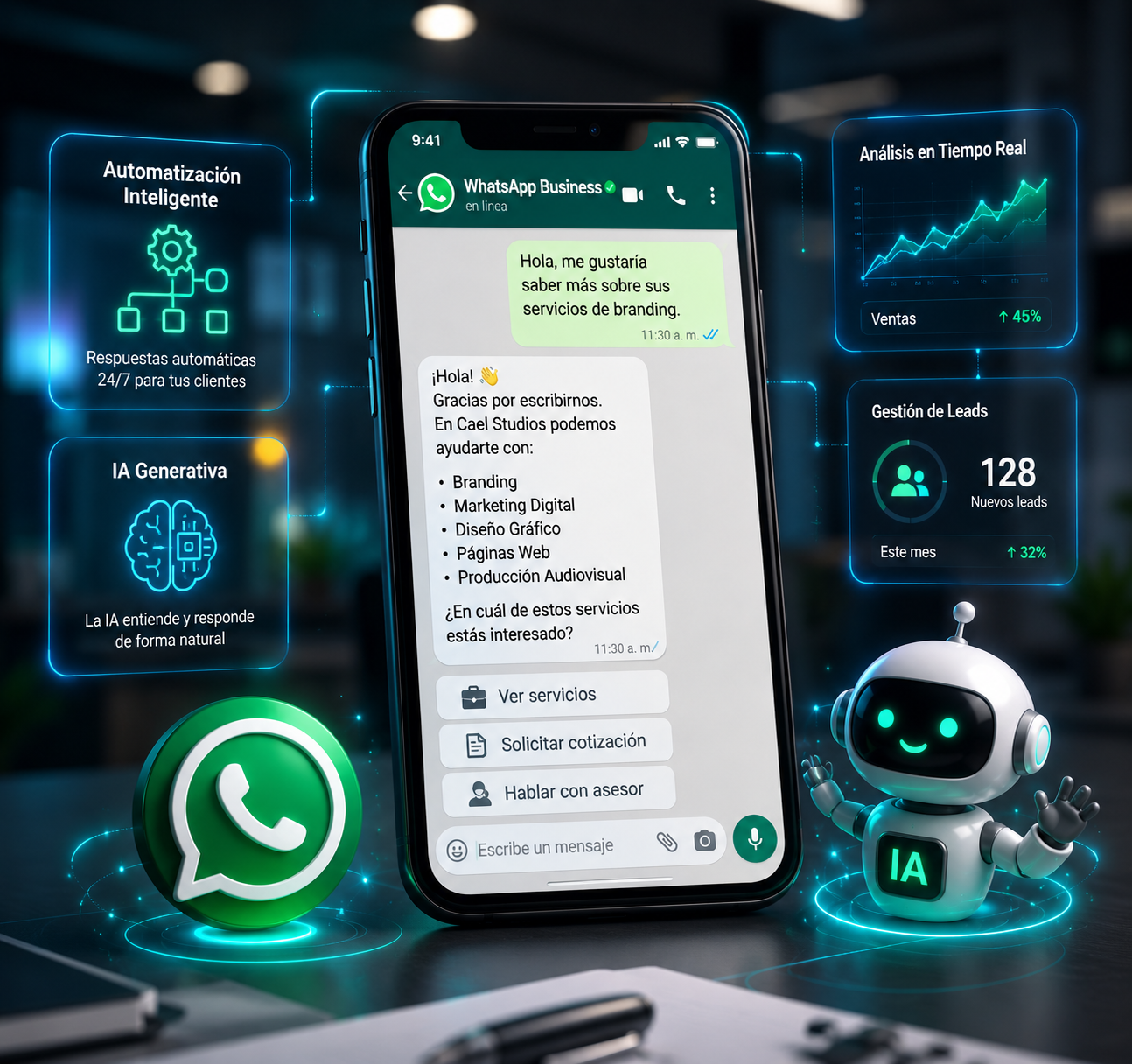 Dashboard de métricas de leads
