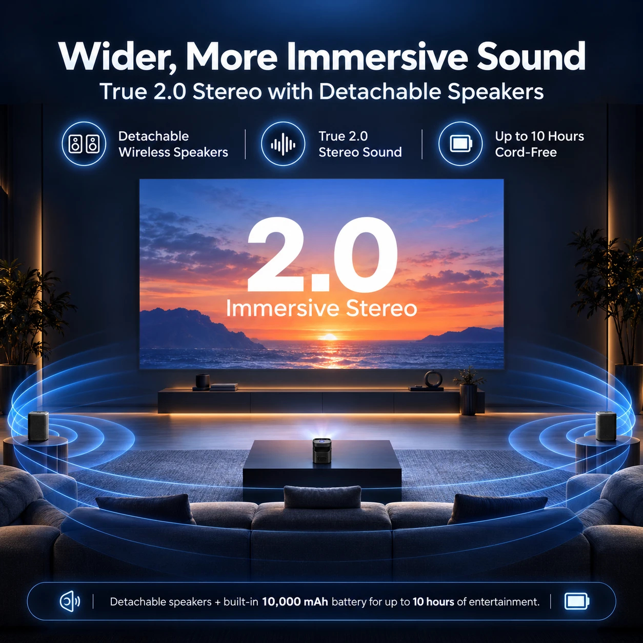 Orlume Aura+ outdoor movie night