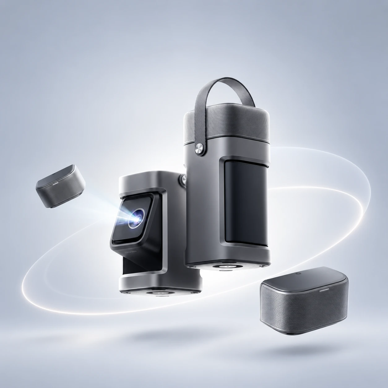 Orlume Aura+ portable 4K projector with detachable wireless speakers