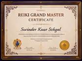 Reiki Grand Master certificate