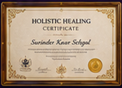 Holistic Healing certificate