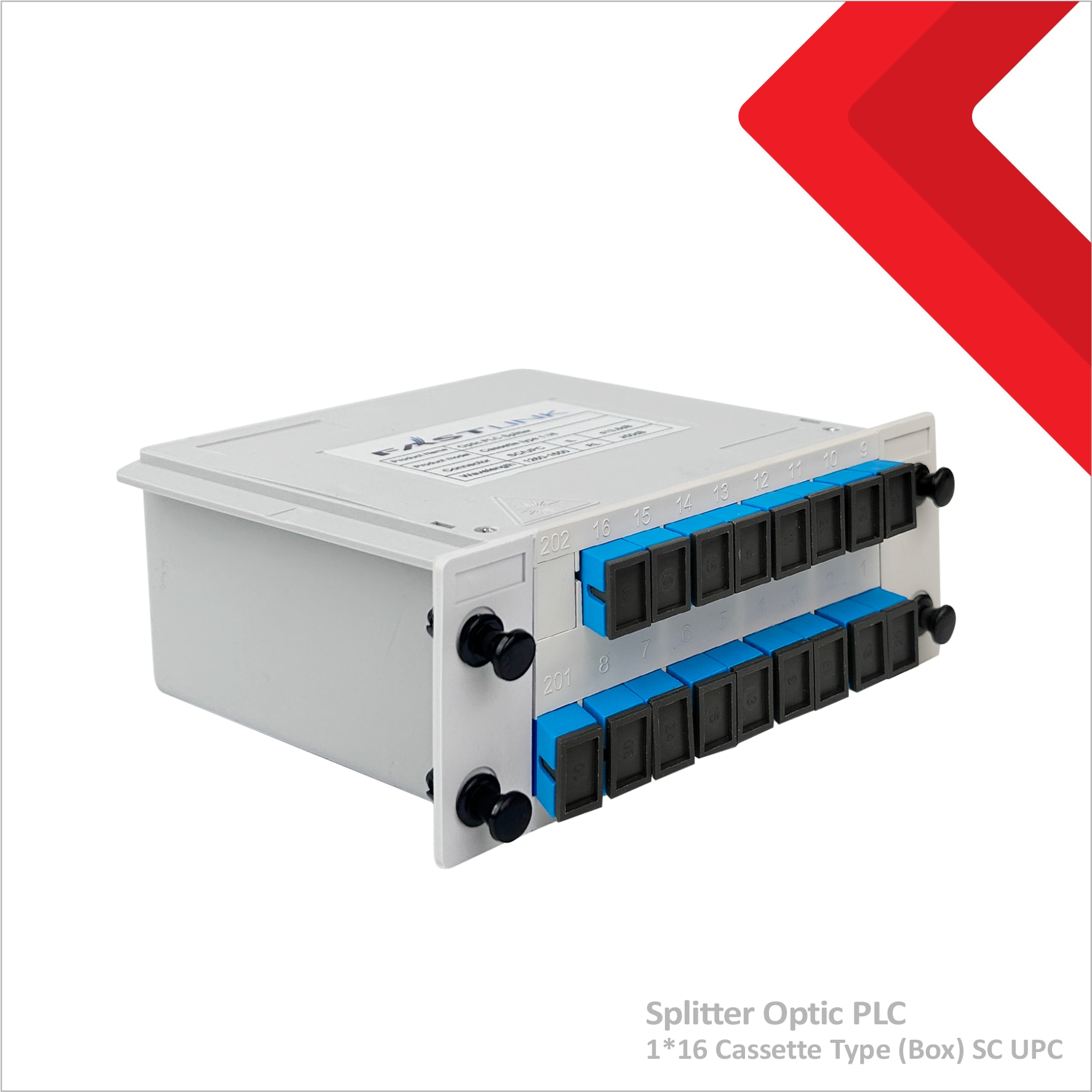 PLC SPLITTER CASSETTE BOX SC/UPC 1X16