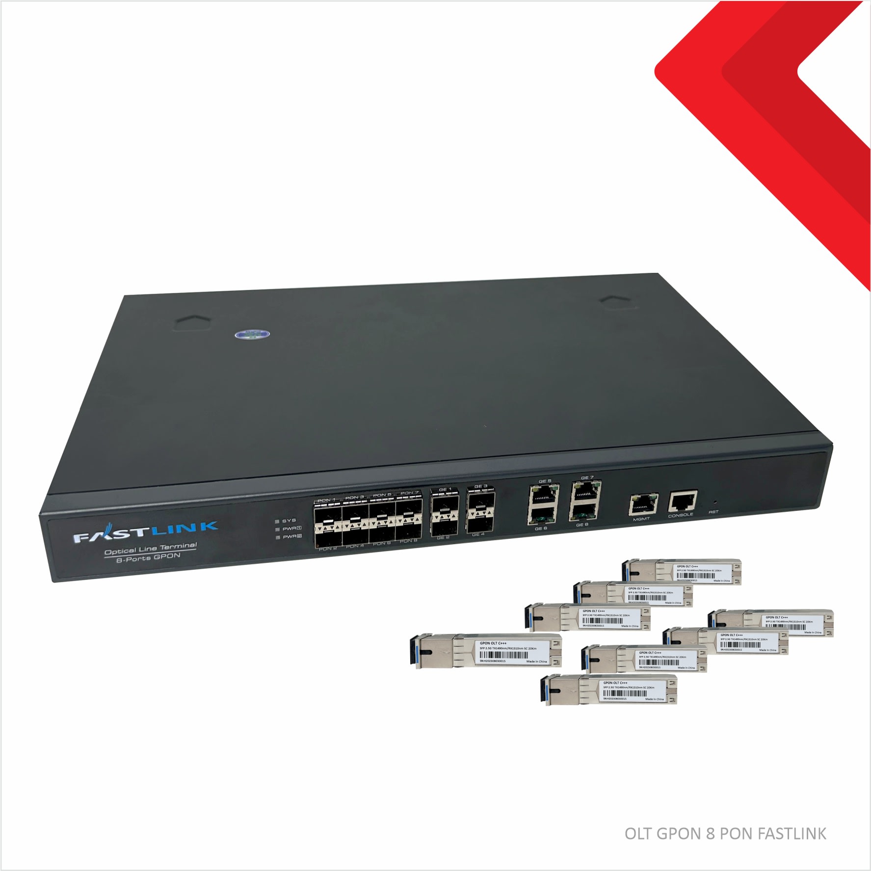 OLT GPON 8 PON FASTLINK + 8X SFP C+++
