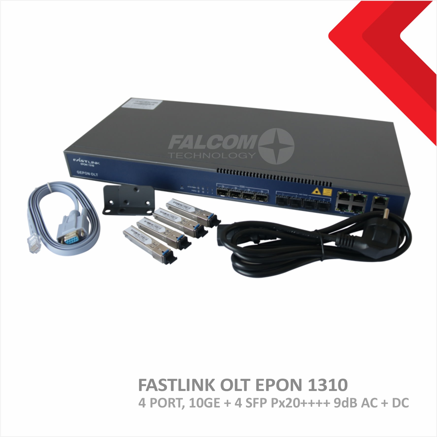 OLT EPON 4 PON AC/DC FASTLINK + SFP PX20+++++