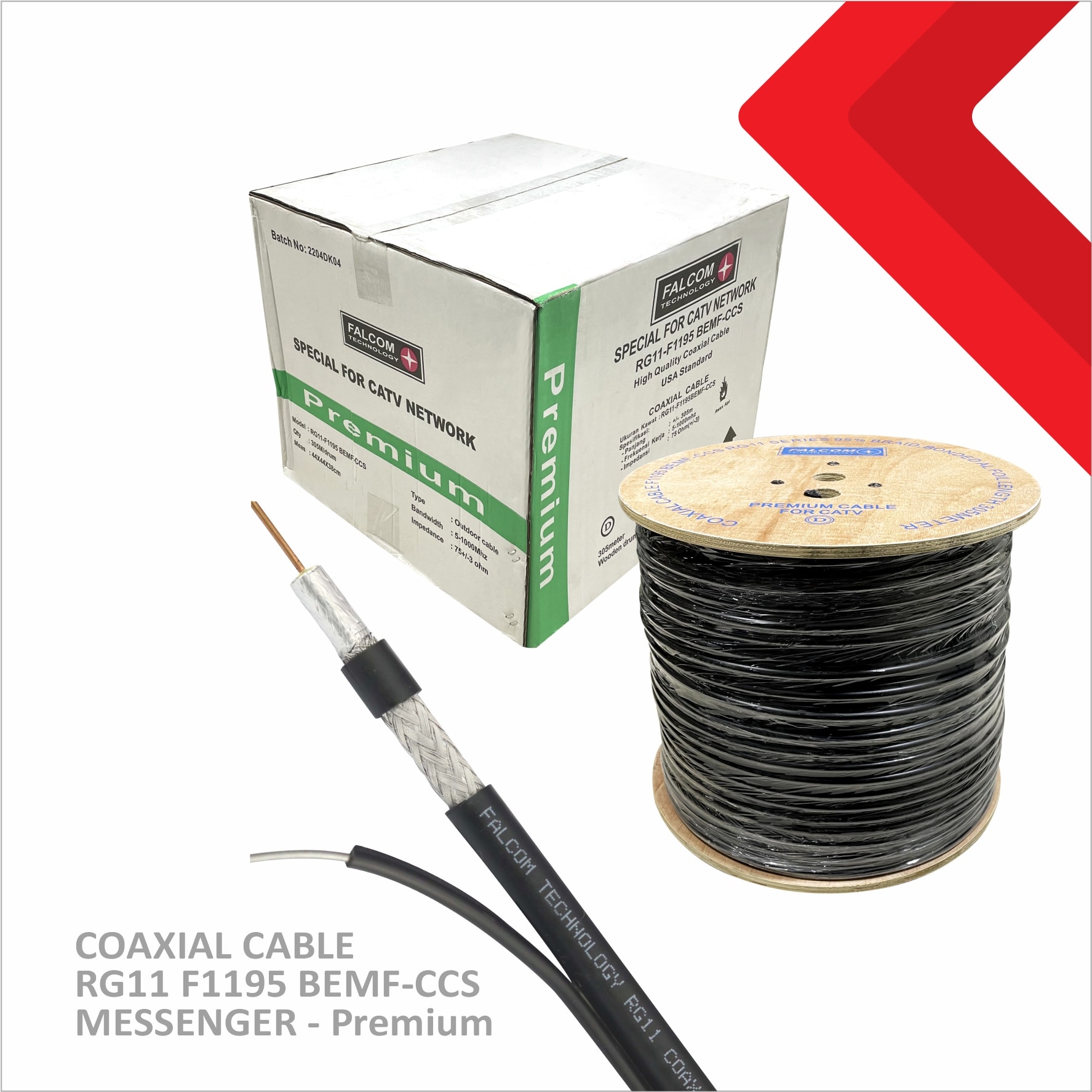 Kabel koaksial RG 1195 BEM FCCS