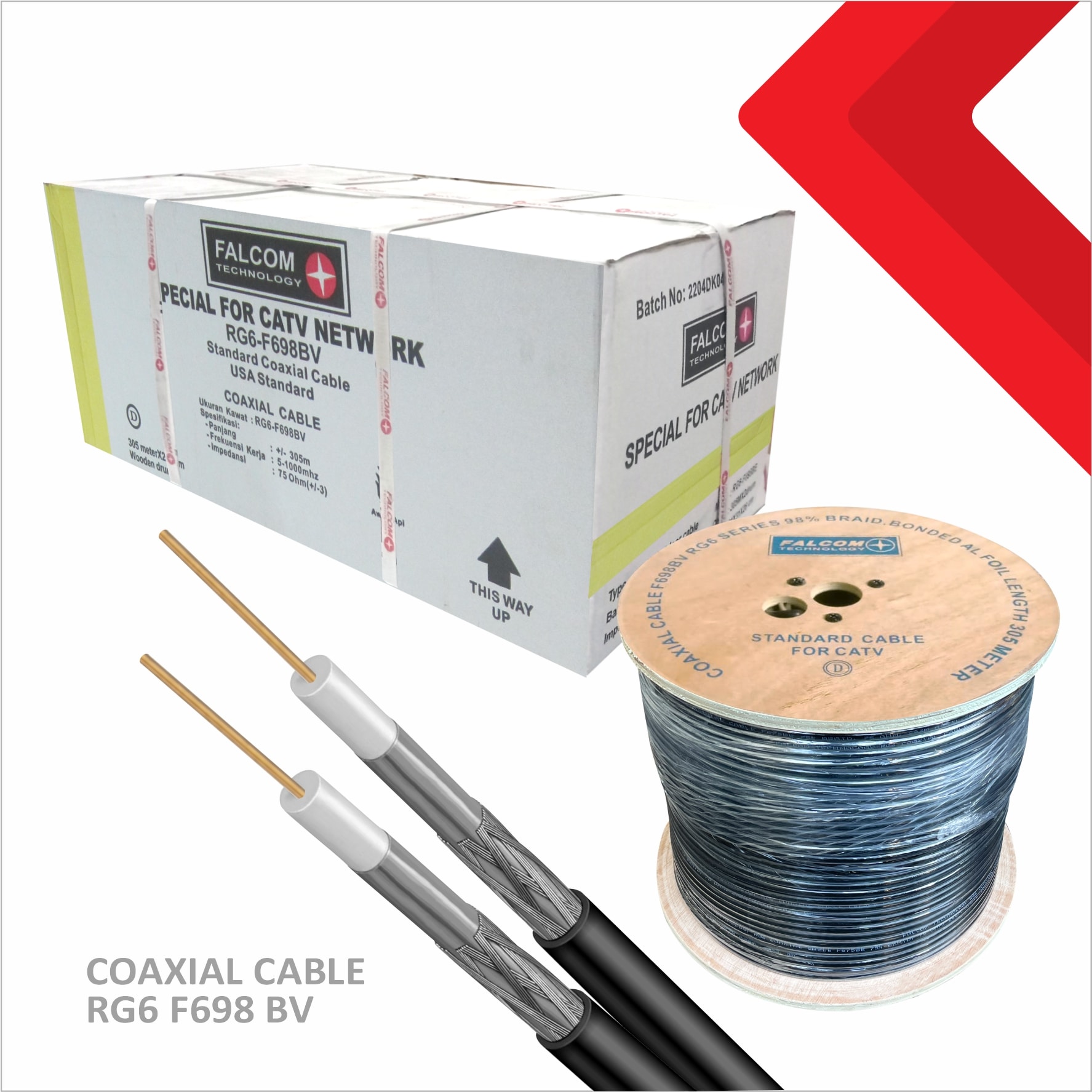 Kabel koaksial RG F698 BV