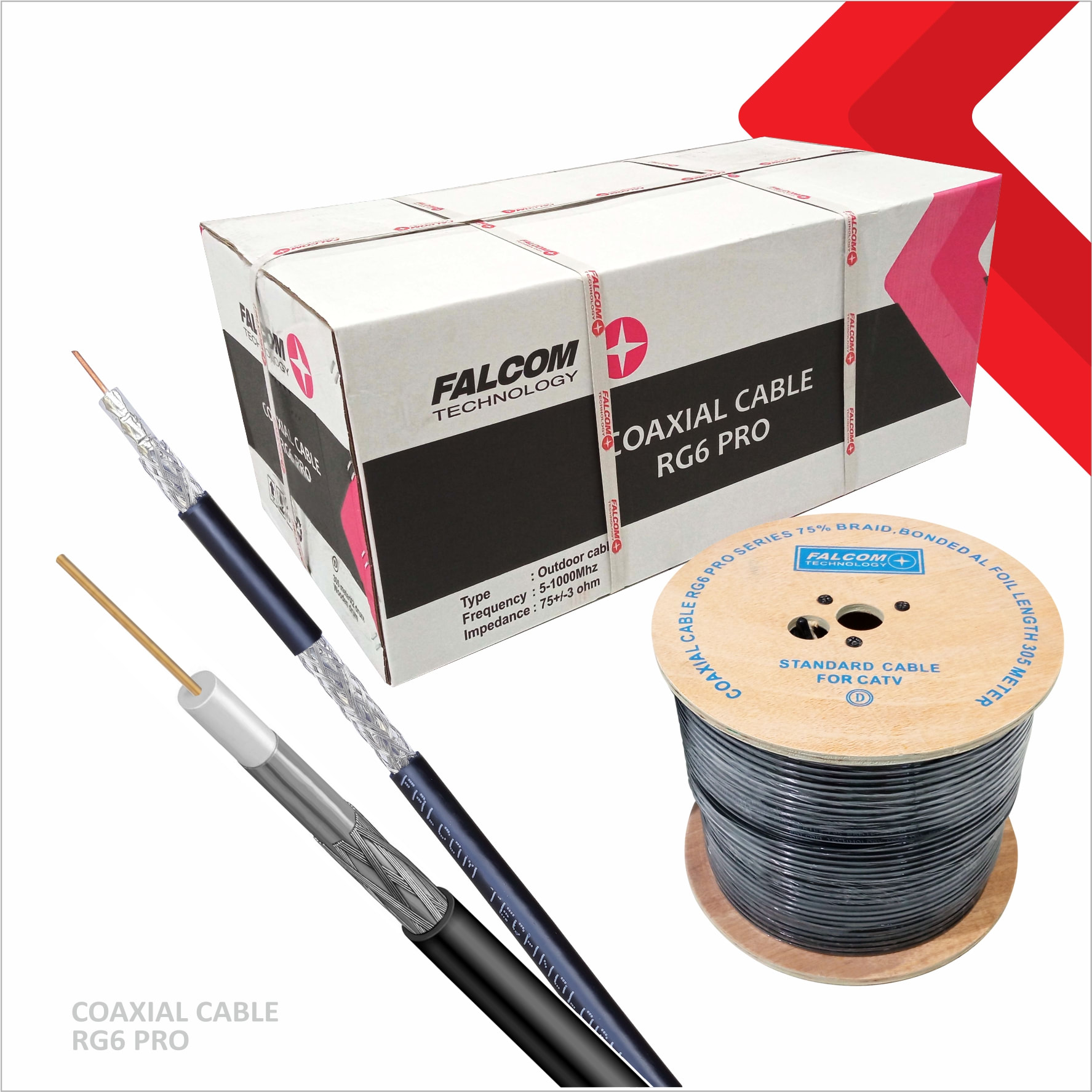 Kabel koaksial RG 6 PRO