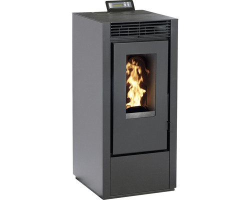 Pelletofen Interstoves Marina 14 Stahl kanalsierbar schwarz 12,1 kW