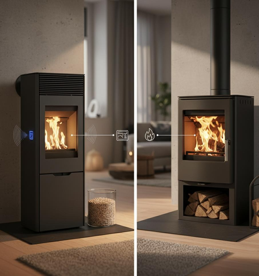 Holzofen vs. Pelletofen: Welcher passt besser zu Ihrem Zuhause?