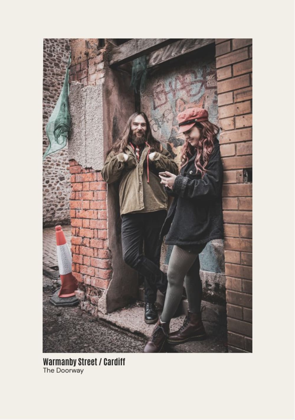 Two people standing in a doorway on Womanby Street
