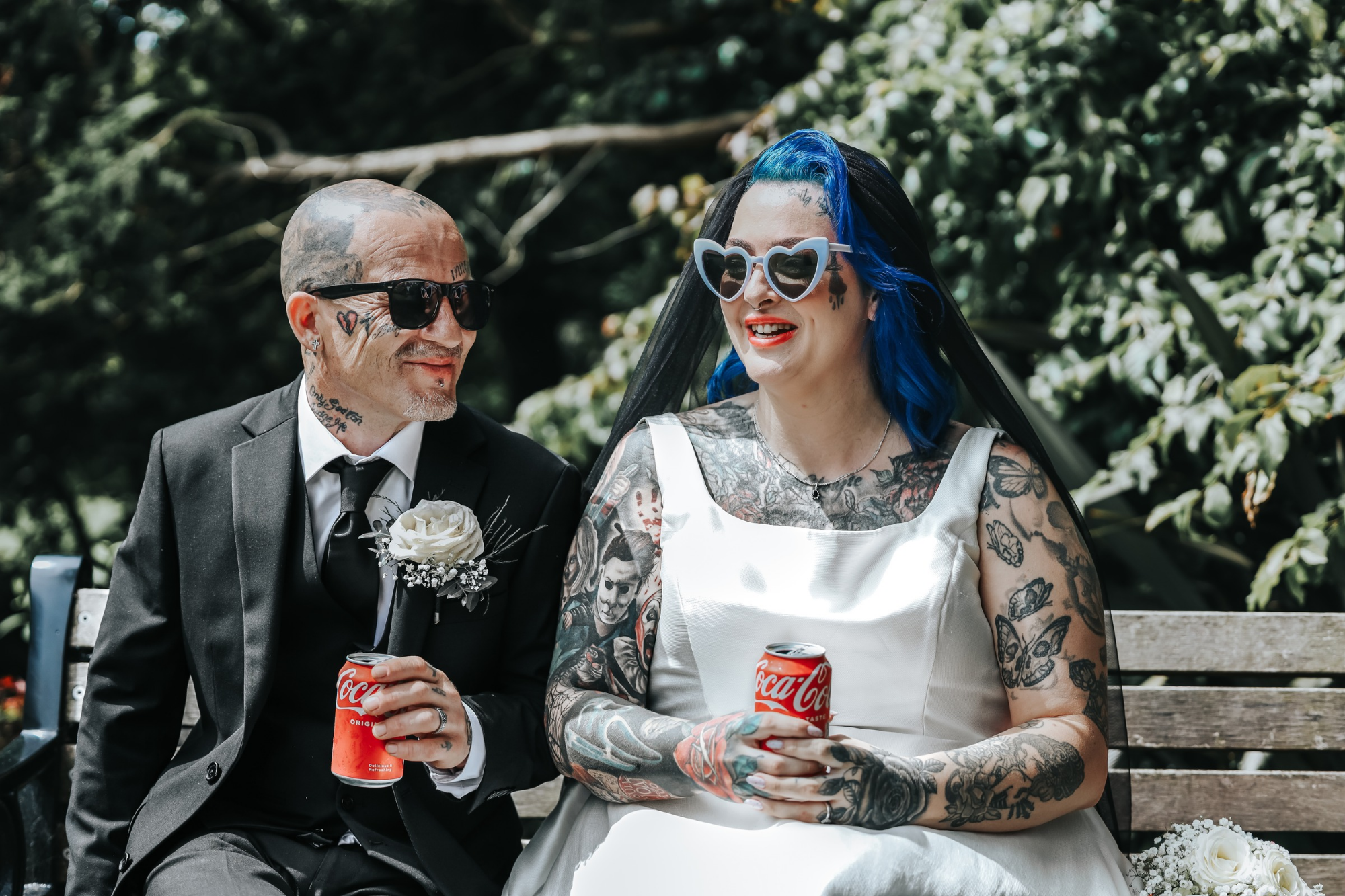Personal wedding moment captured in documentary style