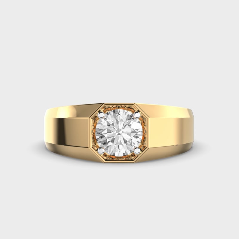 1.25CT Round Cut Solitaire Men's Engagement Ring